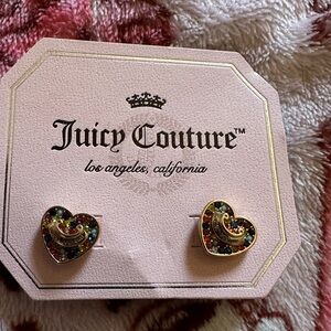 Juicy Couture Rainbow Heart Earrings